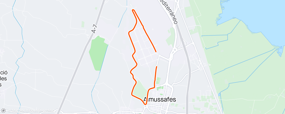 Mapa da atividade, Evening Run/Walk with Irati