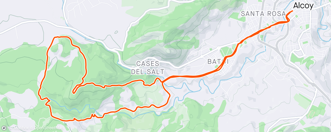 Mapa da atividade, Carrera de montaña matutina