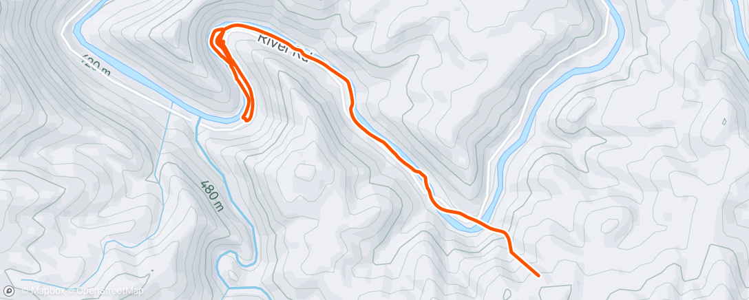 Map of the activity, Afternoon Kayaking