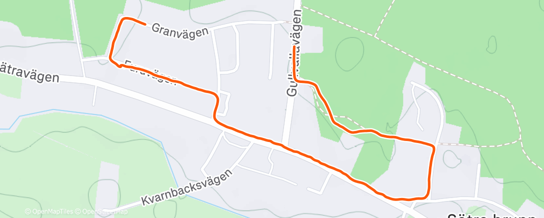 Map of the activity, Afternoon Walk