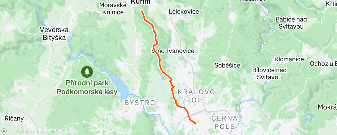 Map of the activity, Štědrodenní výběh🎄🎁