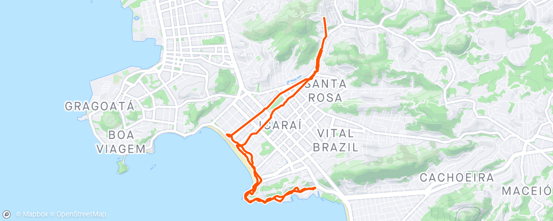 Map of the activity, Afternoon Walk