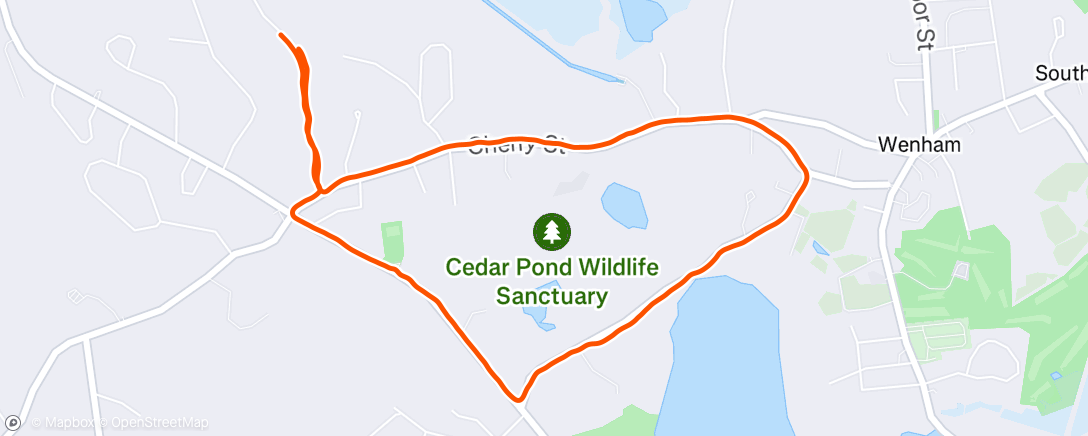 Map of the activity, Cedar Loop