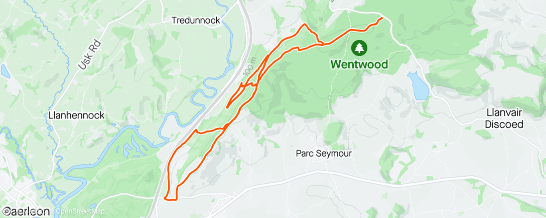 Map of the activity, Wentwood