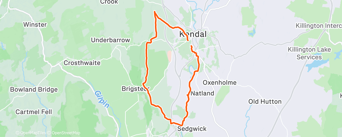 Map of the activity, Morning Run