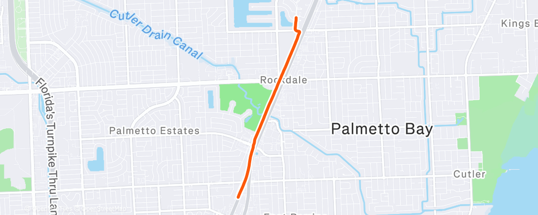 Map of the activity, Afternoon Run