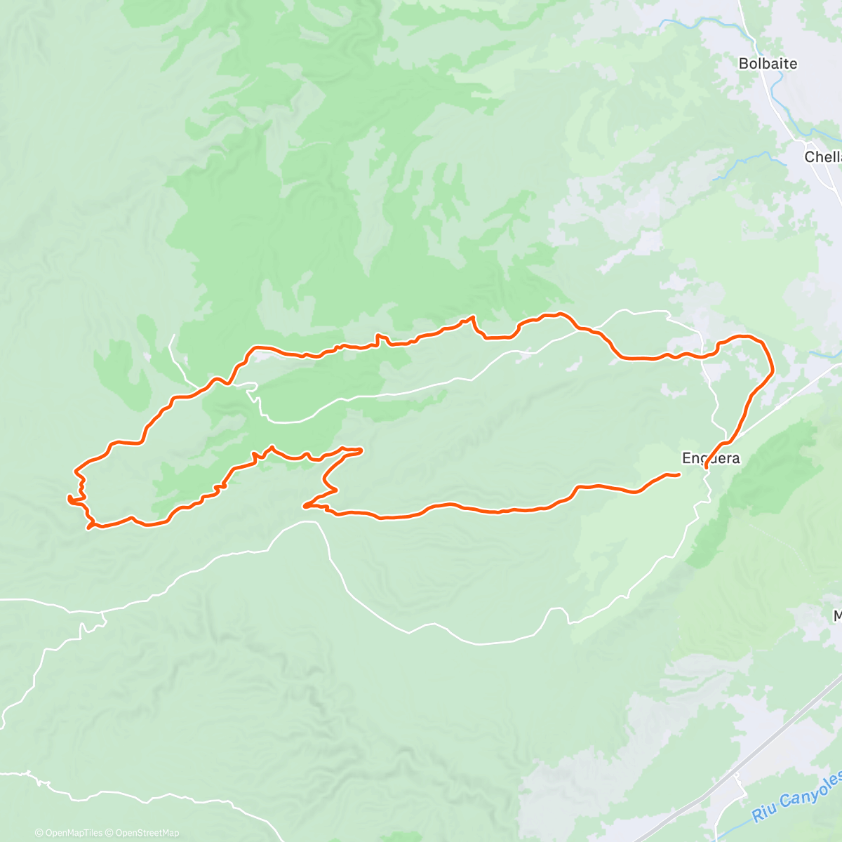 Map of the activity, Morning Mountain Bike Ride