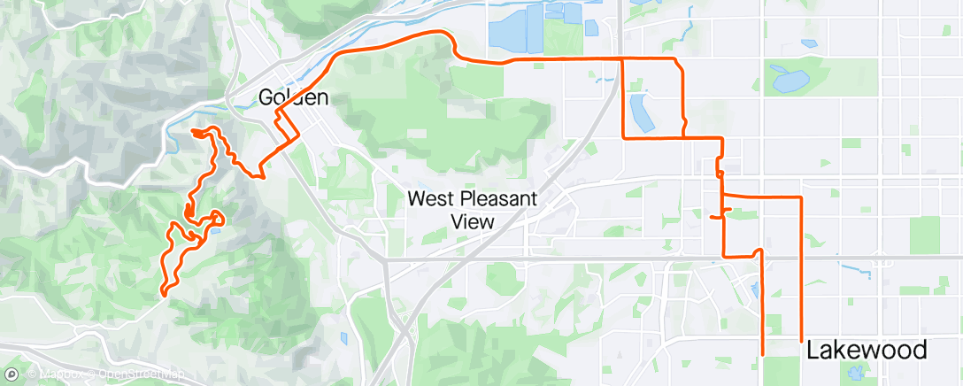 Map of the activity, Morning Ride