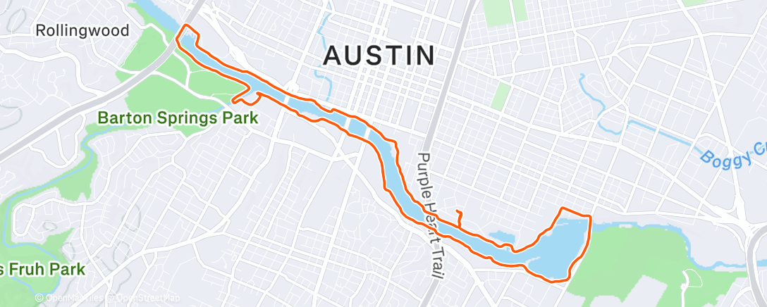 Map of the activity, Morning Run