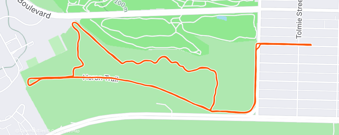 Map of the activity, Morning Run