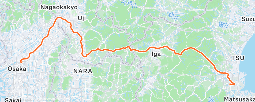 Map of the activity, 大阪〜京都〜奈良〜三重