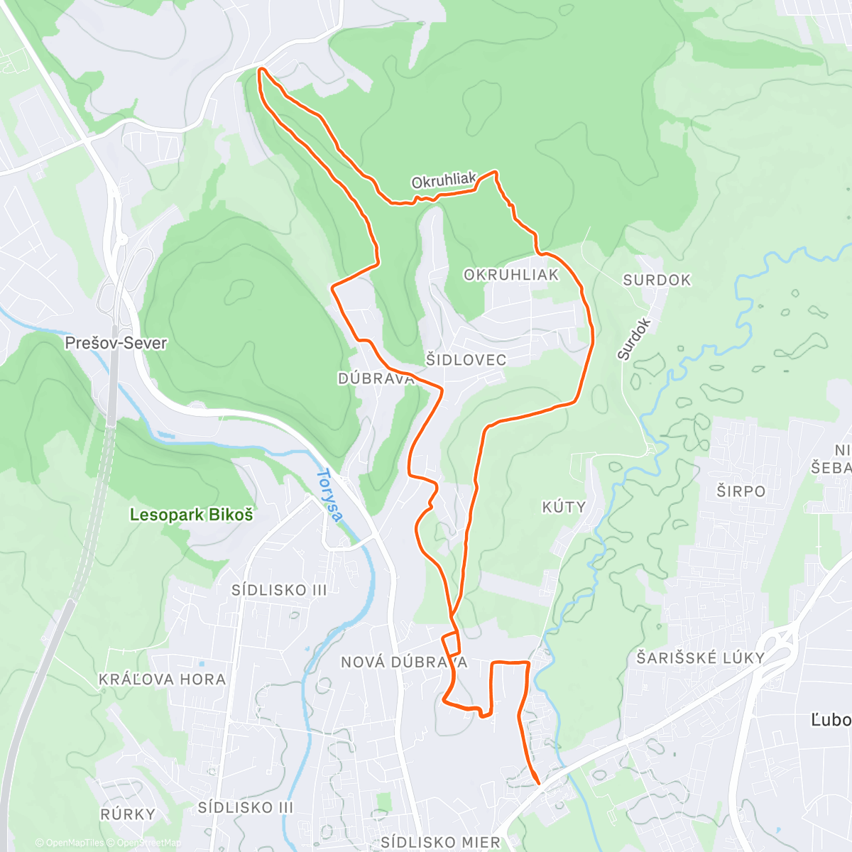 Map of the activity, Šťastné a Veselé Vianoce Trail Run 🎅🎄