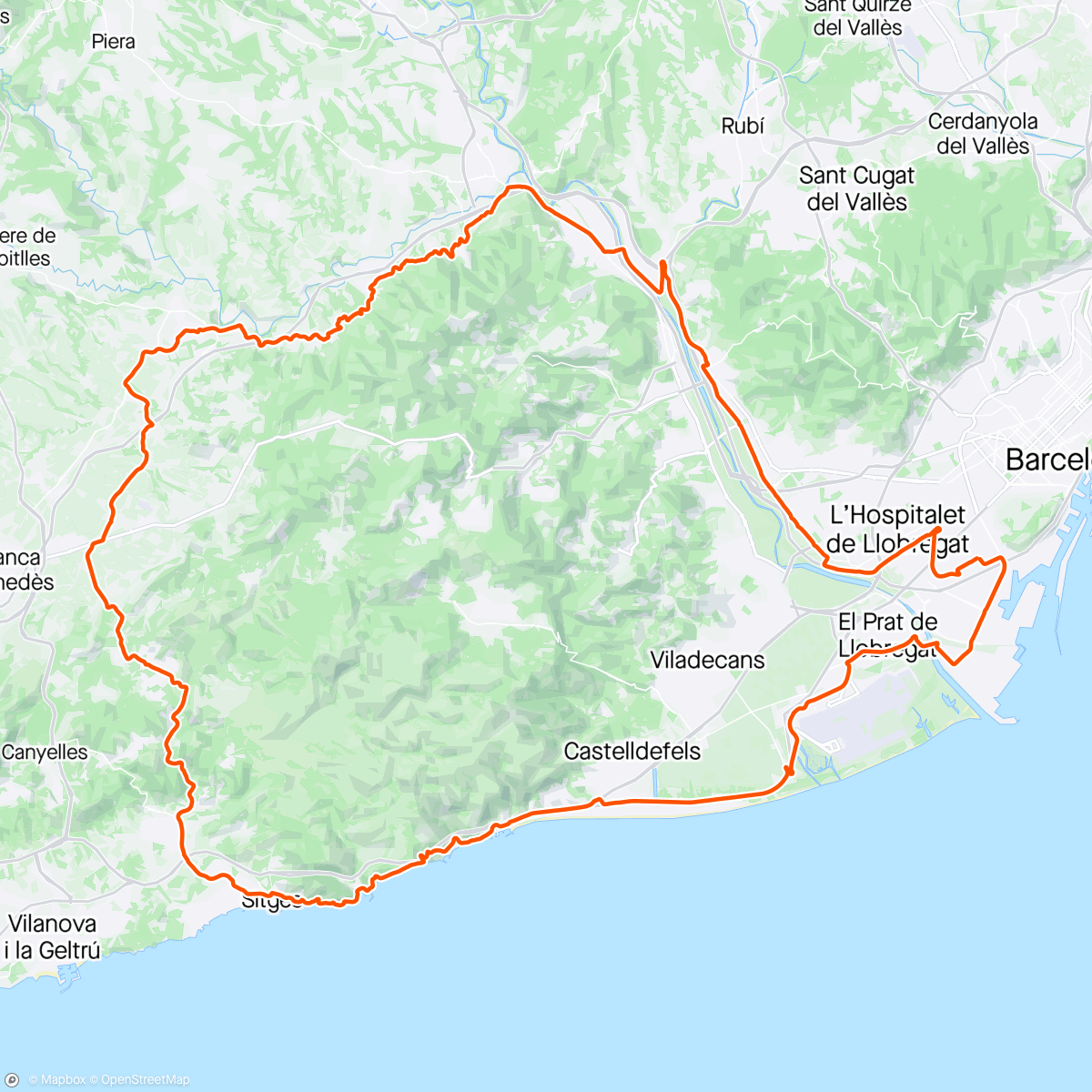 Map of the activity, Olivella con Jordi
