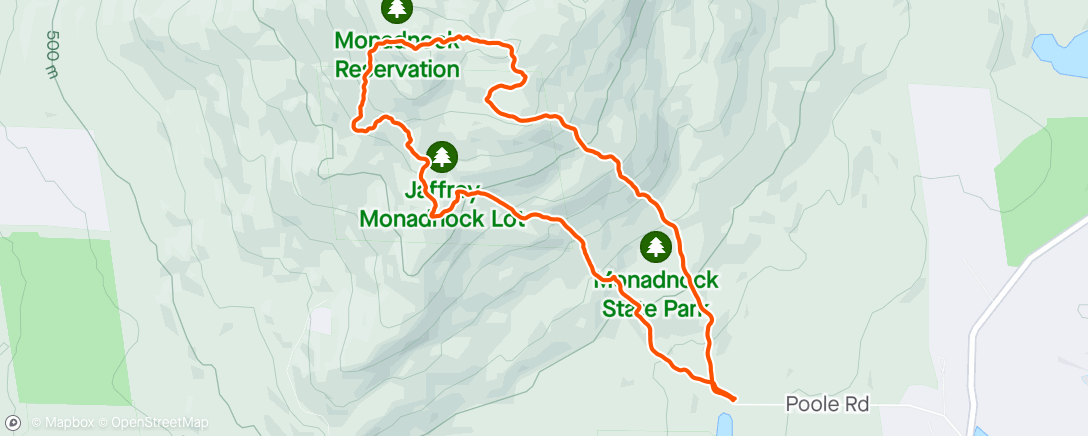 Mapa da atividade, Monadnock