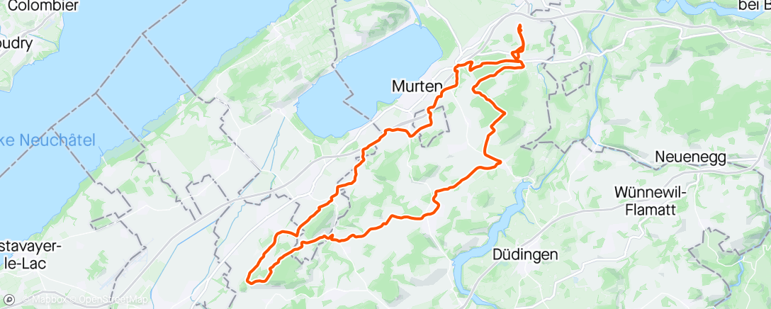 Map of the activity, Gurmels-Russy-Münchenwiler