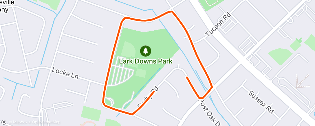 Map of the activity, Morning Run