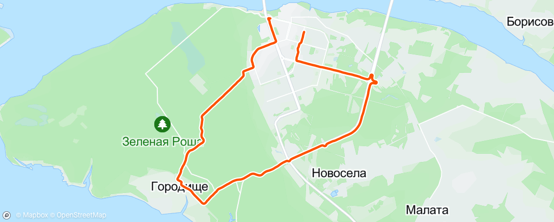 Mappa dell'attività Полуденный забег