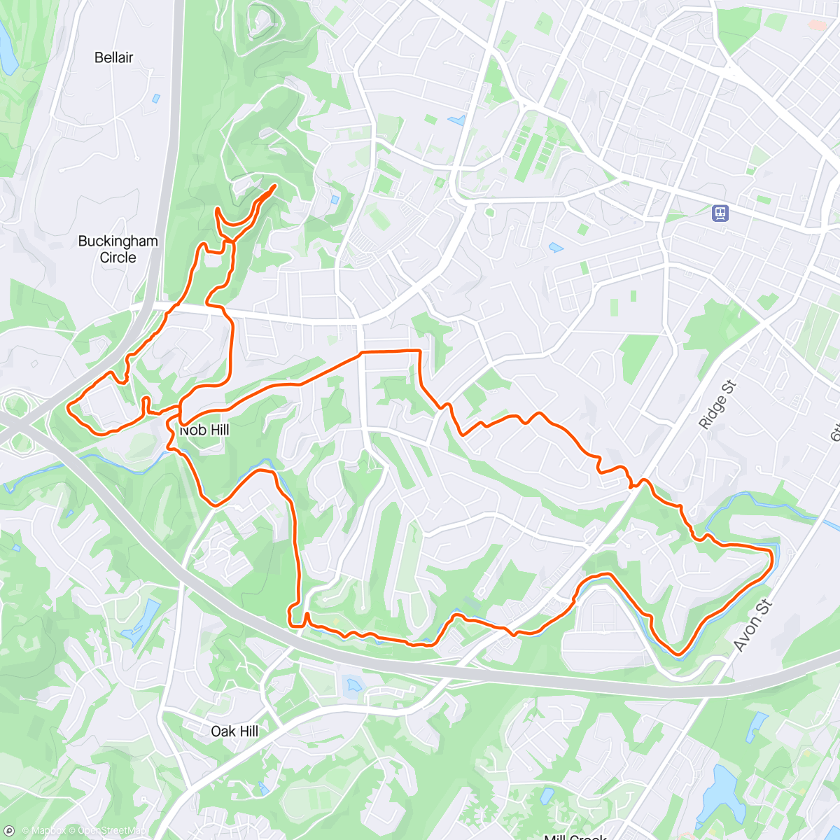 Map of the activity, Wade Ride