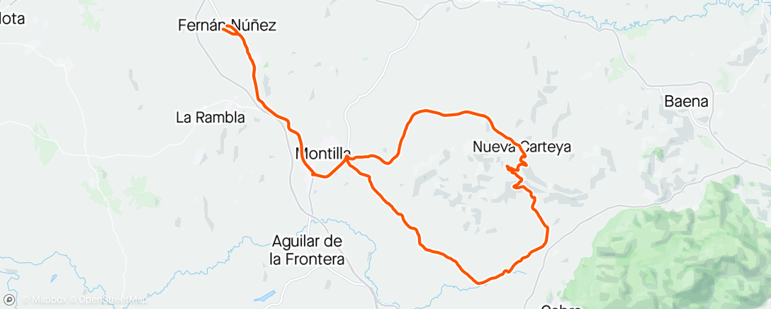 Map of the activity, Etapa 9 con la peña, subida las cumbres (carretera)
