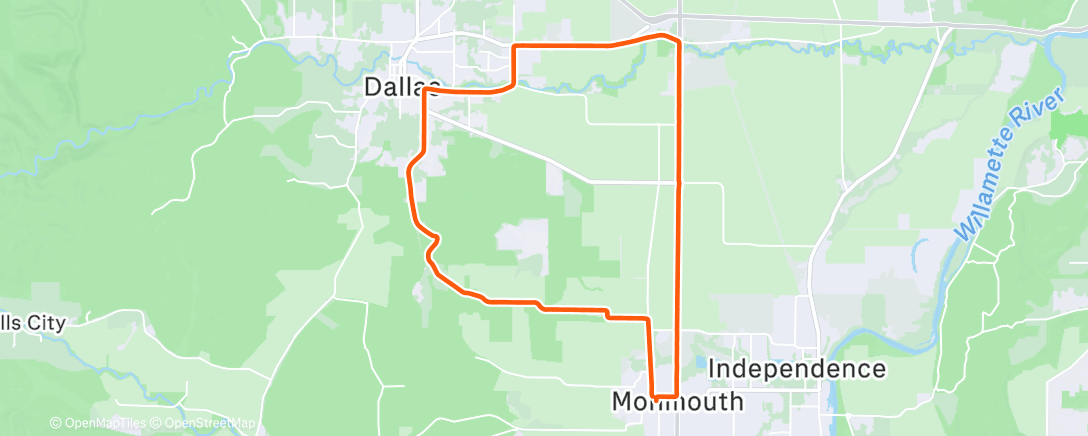Map of the activity, Afternoon Gravel Ride