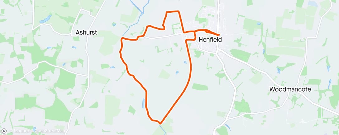 Map of the activity, Henfield Wander