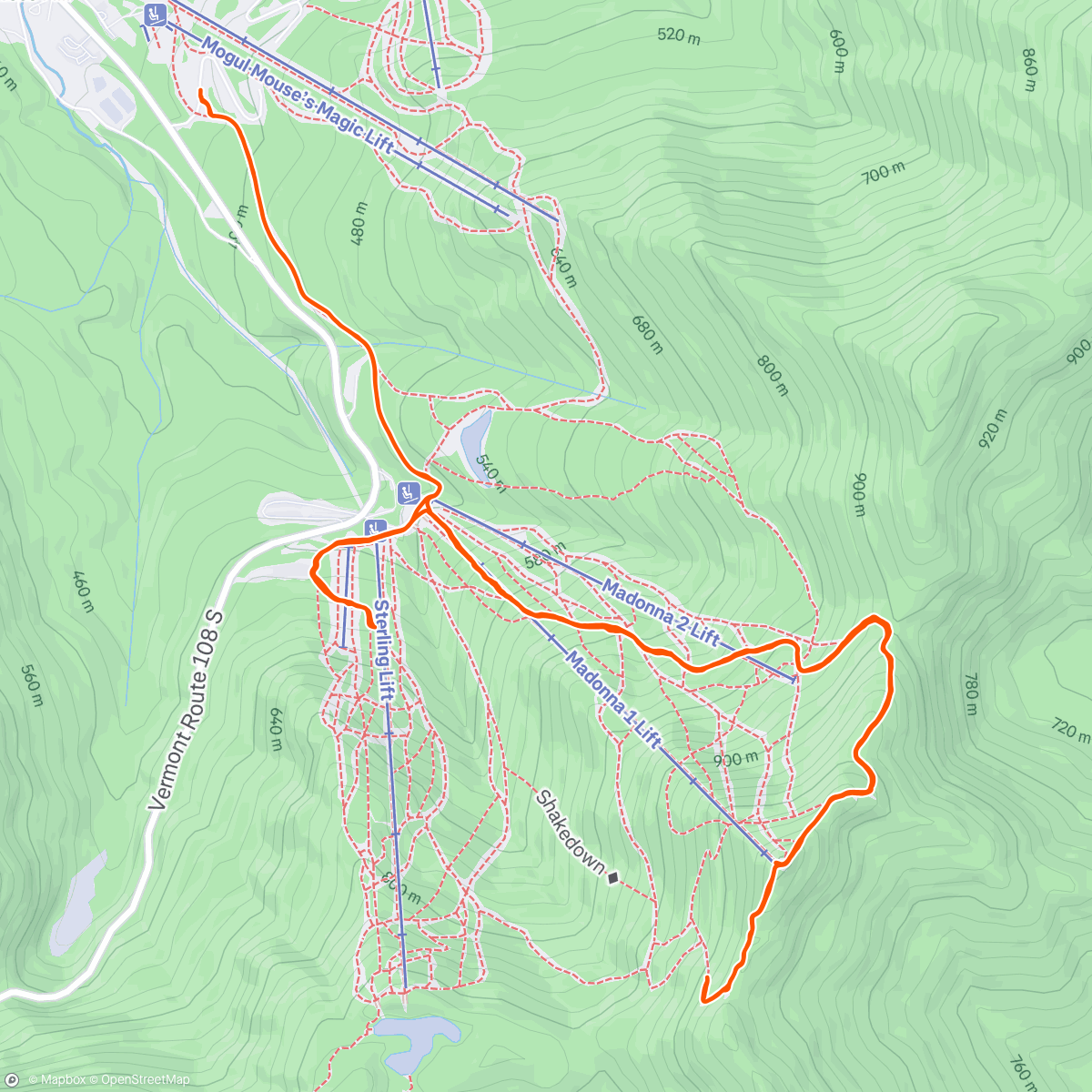 Map of the activity, Double Madonna +