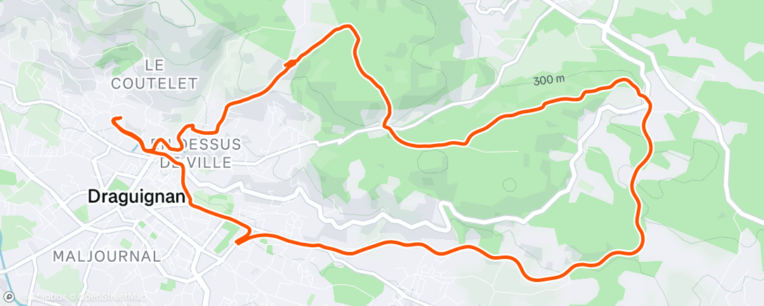 Map of the activity, Sortie trail avec la team