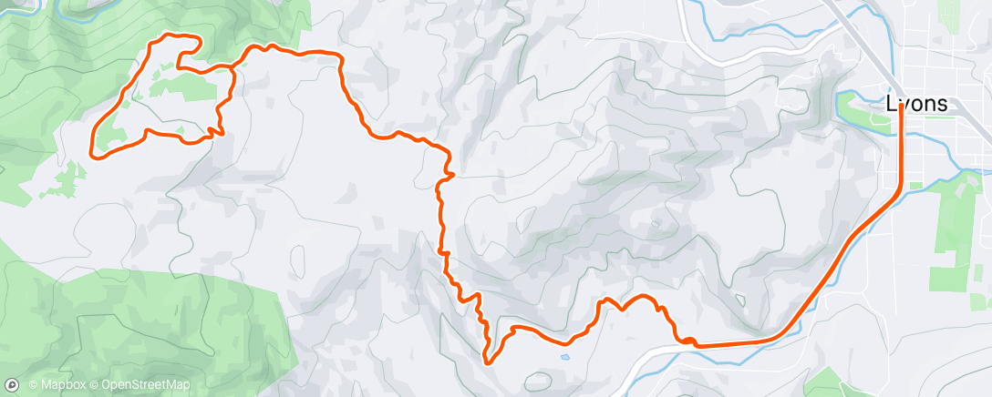 Map of the activity, Morning Mountain Bike Ride