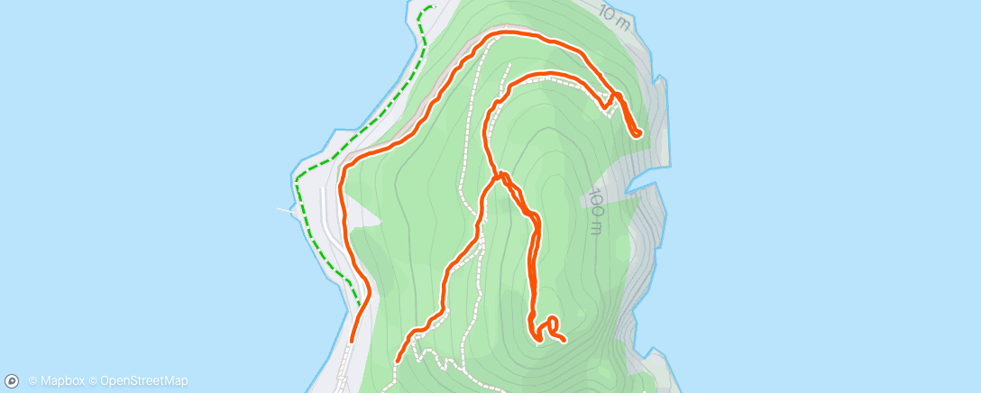 Mapa da atividade, Tomaree Summit Walk