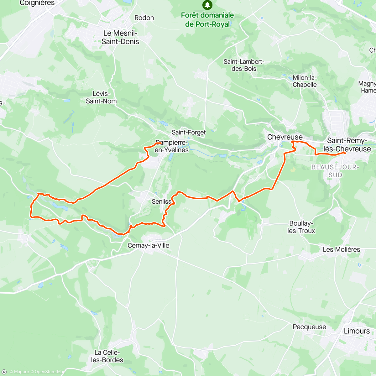 Map of the activity, PHP WEEKEND AWAY IN THE CHEVREUSE VALLEY  & SPA (78) day2