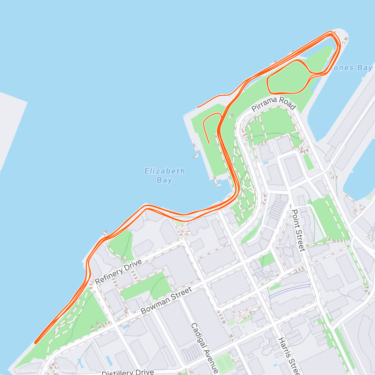 Map of the activity, Morning Run
