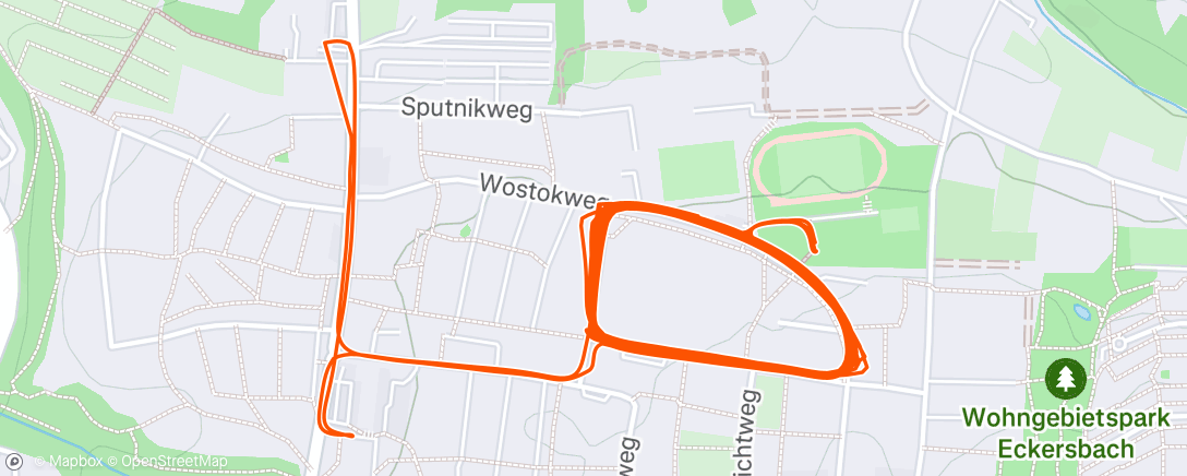 Map of the activity, Fahrt am Morgen