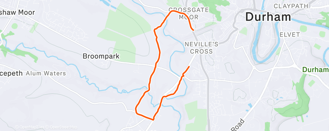 Map of the activity, Morning Run