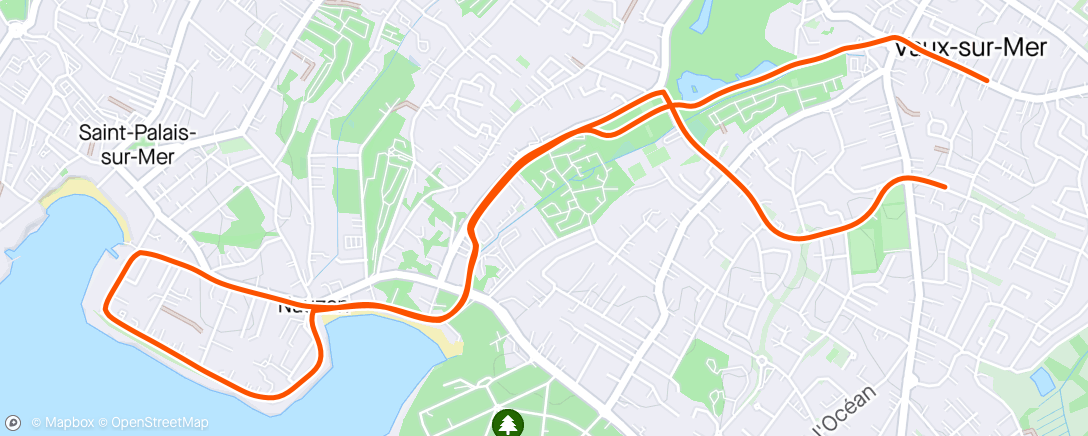 Mappa dell'attività Course à pied en soirée