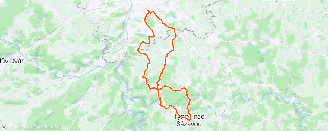 Map of the activity, s Aničkou Jílové, Týnec, Pohoří