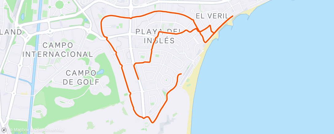 Map of the activity, Morning Run