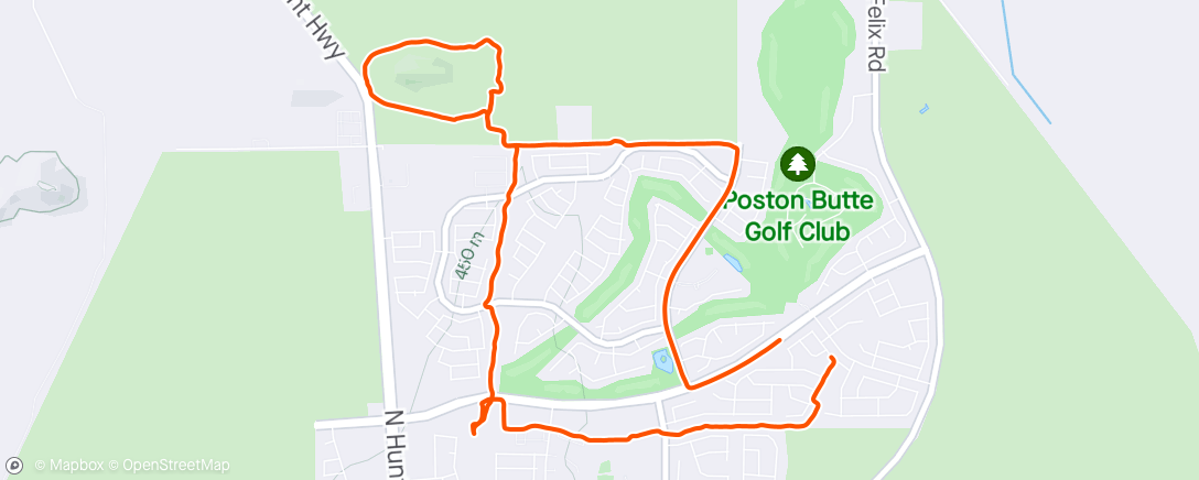 Map of the activity, Evening Family Ride