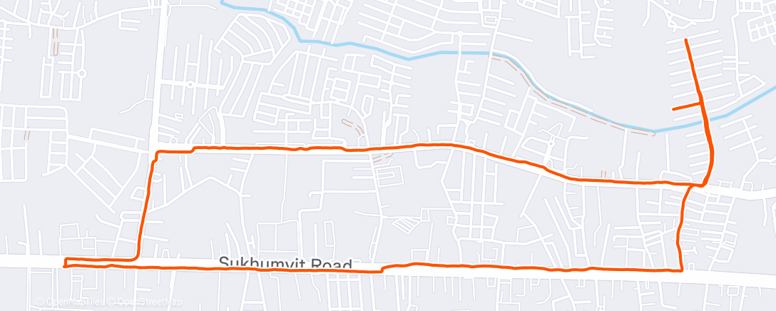 Map of the activity, Evening Run