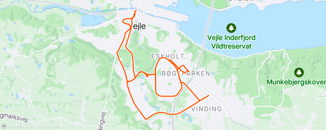 アクティビティ「Rolig tur før løb」の地図