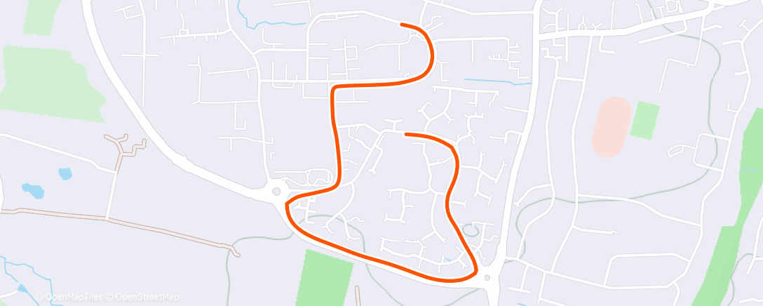 Map of the activity, Morning Run