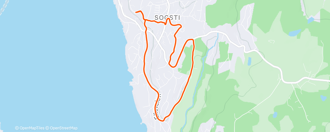 Map of the activity, Morning Run