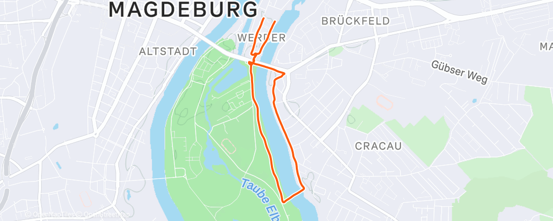 Map of the activity, Nachtlauf