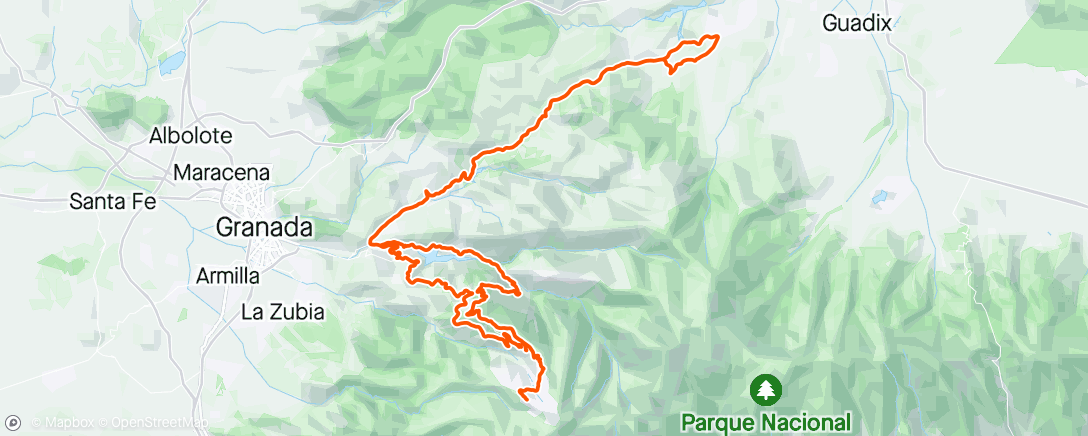 Map of the activity, Day 8, Sierra Nevada, TC 🇪🇸