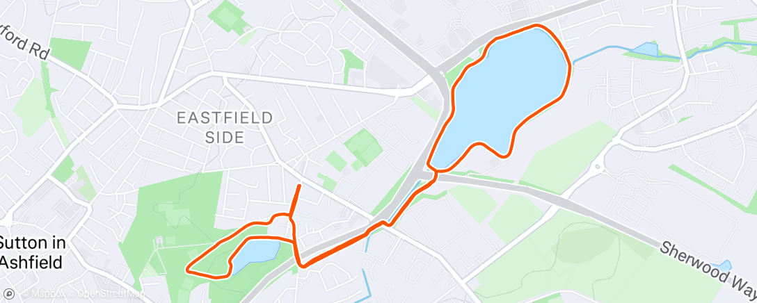 Map of the activity, Afternoon Run