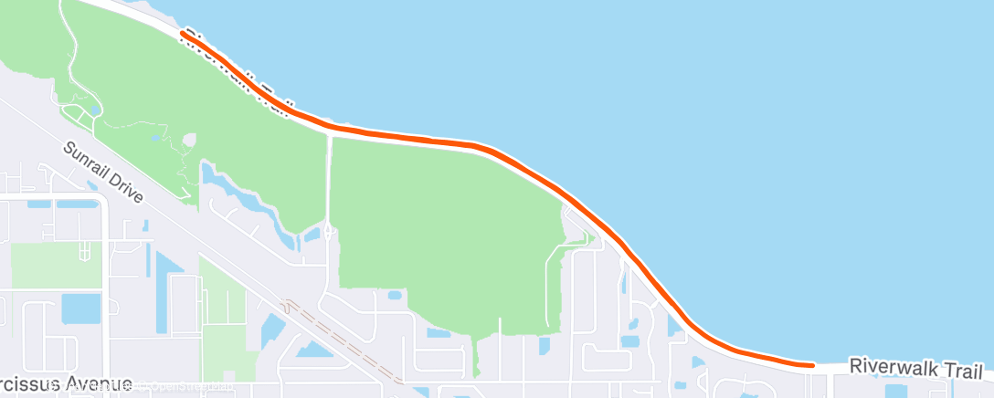 アクティビティ「Course à pied dans l'après-midi」の地図