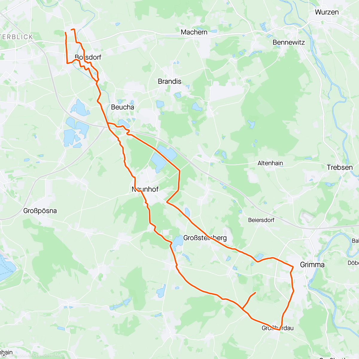 アクティビティ「20240428 - Mittagsradfahrt」の地図