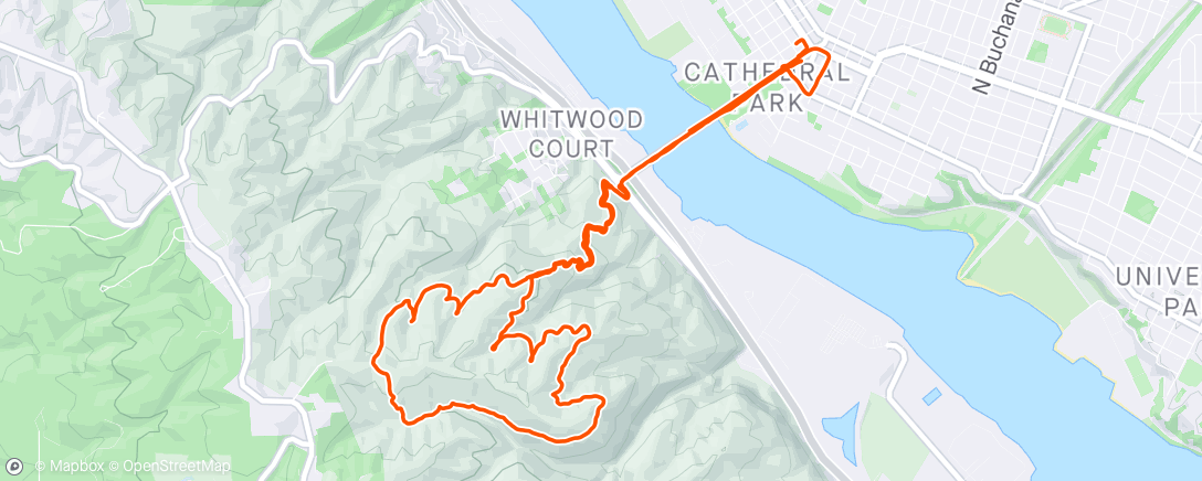 Mapa da atividade, Afternoon Hike
