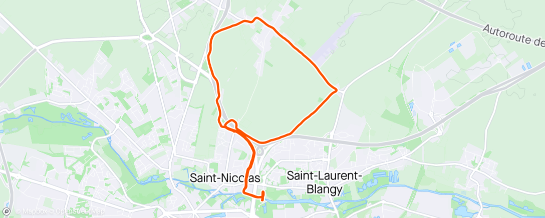 Map of the activity, Course à pied le matin 💨🏃🏻‍♂️🚴‍♀️👩‍❤️‍👨