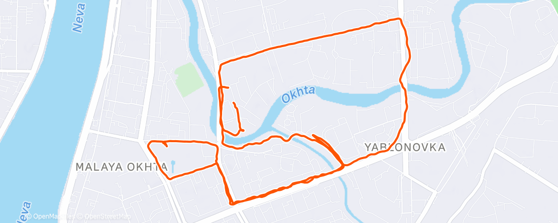 Map of the activity, Small run