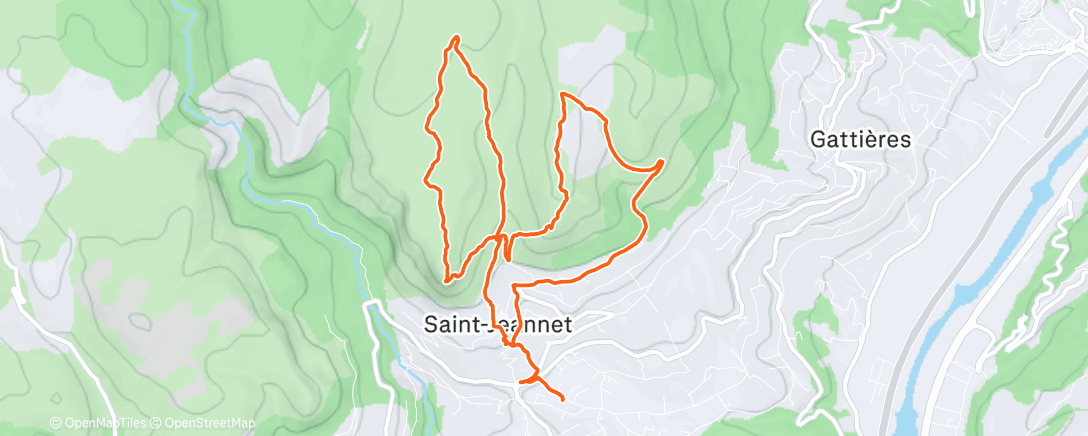 Map of the activity, Double Baou